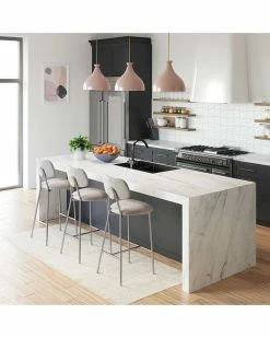 TOV Set Of 2 Ariana Grey Counter Stools Home Dining Chairs & Stools -TOV Shop 3050760493 RLLZ 2