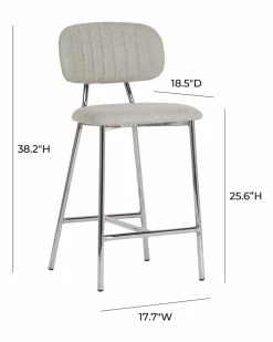 TOV Set Of 2 Ariana Grey Counter Stools Home Dining Chairs & Stools -TOV Shop 3050760493 RLLZ 3