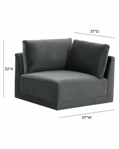 TOV Furniture Willow Velvet Corner Chair Home Accent Chairs -TOV Shop 3050772316 RLLZ 5
