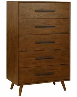 TOV Furniture Emery Pecan 6 Drawer Chest Home Dressers & Armoires
