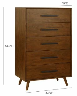 TOV Furniture Emery Pecan 6 Drawer Chest Home Dressers & Armoires -TOV Shop 3050774231 RLLZ 5