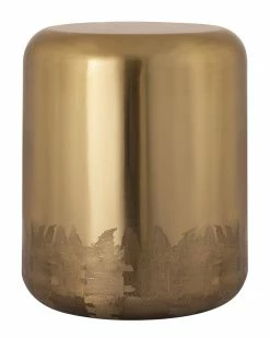 TOV Zoe Gold Side Table Stool Home Nightstands