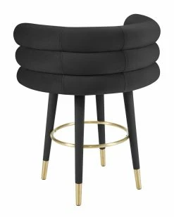 TOV Betty Black Velvet Counter Stool Home Dining Chairs & Stools -TOV Shop 3050786683 RLLZ 3