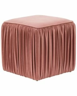 TOV Morgan Mauve Pleated Ottoman Home Ottomans & Poufs