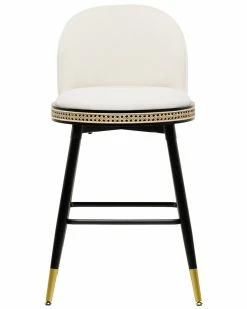 TOV Furniture Harley Velvet Counter Stool Home Dining Chairs & Stools -TOV Shop 3050793417 RLLZ 3