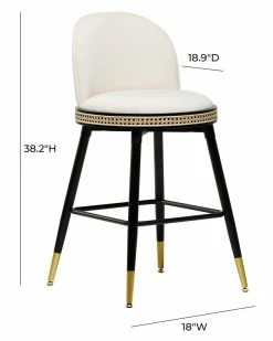 TOV Furniture Harley Velvet Counter Stool Home Dining Chairs & Stools -TOV Shop 3050793417 RLLZ 5