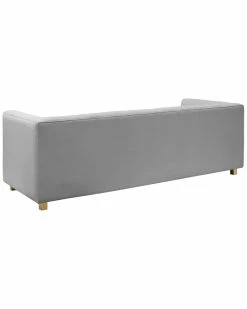 TOV Wafa Light Grey Velvet Sofa By Inspire Me! Home Decor Accent Chairs -TOV Shop 3050795786 RLLZ 3
