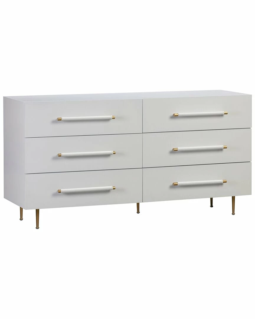 TOV Trident White 6 Drawer Dresser Home Dressers & Armoires 1 TOV Trident White 6 Drawer Dresser Home Dressers & Armoires