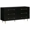 TOV Trident Black 6 Drawer Dresser Home Dressers & Armoires