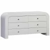 TOV Hump 6 Drawer White Dresser Home Dressers & Armoires