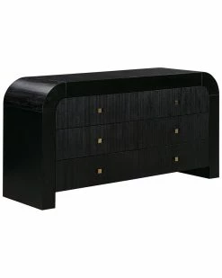 TOV Hump 6 Drawer Black Dresser Home Dressers & Armoires