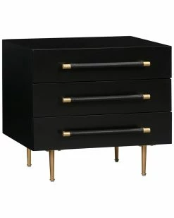 TOV Trident Black Nightstand Home Nightstands