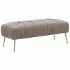 TOV Jessica Mauve Velvet Bench By Inspire Me! Home Decor Accent Chairs