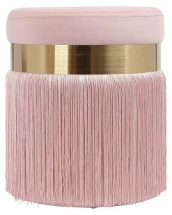 TOV Melody Tasseled Ottoman Home Ottomans & Poufs