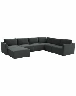 TOV Furniture Willow Large Modular Chaise Sectional Home Sofas & Sectionals