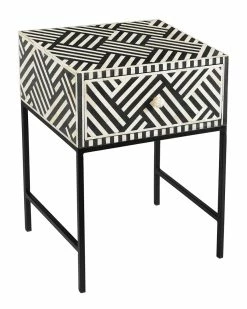 TOV Noire Bone Inlay Side Table Home End & Side Tables -TOV Shop 3050810818 RLLZ 3