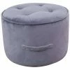 TOV Furniture Luna Velvet Ottoman Home Ottomans & Poufs