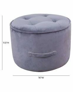 TOV Furniture Luna Velvet Ottoman Home Ottomans & Poufs -TOV Shop 3050815075 RLLZ 2