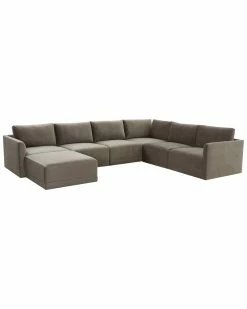 TOV Furniture Willow Large Modular Chaise Sectional Home Sofas & Sectionals