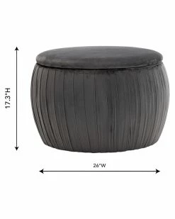 TOV Furniture Fleur Velvet Storage Ottoman Home Ottomans & Poufs -TOV Shop 3050824974 RLLZ 3
