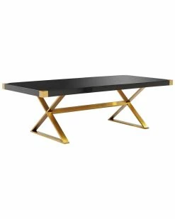 TOV Adeline Black Lacquer Dining Table Home Dining Tables