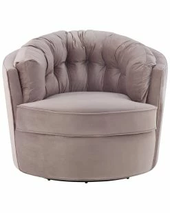 TOV Eloise Velvet Swivel Chair Home Accent Chairs -TOV Shop 3050826934 RLLZ 4