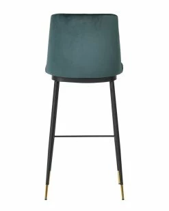 TOV Evora Green Velvet Counter Stool (Set Of 2) Home Dining Chairs & Stools -TOV Shop 3050844703 RLLZ 3