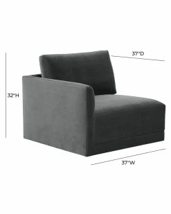 TOV Furniture Willow LAF Corner Chair Home Accent Chairs -TOV Shop 3050849559 RLLZ 5