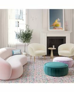 TOV Furniture Rylee Velvet Ottoman Home Ottomans & Poufs -TOV Shop 3050854094 RLLZ 2