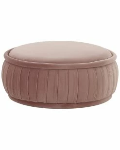 TOV Rylee Velvet Ottoman Home Ottomans & Poufs