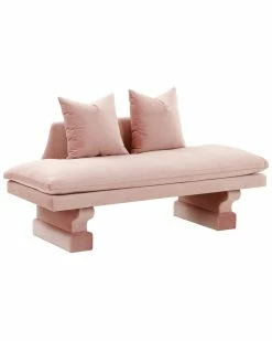 TOV Furniture Hyde Velvet Pedestal Sofa Home Sofas & Sectionals