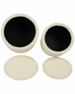 TOV Set Of 2 Faux Sheepskin Storage Ottomans Home Ottomans & Poufs 8 TOV Set Of 2 Faux Sheepskin Storage Ottomans Home Ottomans & Poufs -TOV Shop 3050874067 RLLZ 4