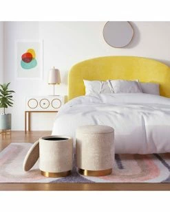 TOV Set Of 2 Faux Sheepskin Storage Ottomans Home Ottomans & Poufs 9 TOV Set Of 2 Faux Sheepskin Storage Ottomans Home Ottomans & Poufs -TOV Shop 3050874067 RLLZ 5