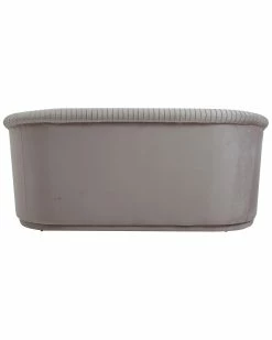 TOV Yara Pleated Grey Velvet Loveseat Home Sofas & Sectionals -TOV Shop 3050882226 RLLZ 4