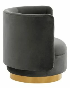 TOV Furniture Remy Dark Grey Velvet Swivel Chair Home Office Chairs -TOV Shop 3050897199 RLLZ 3
