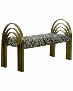 TOV Furniture Mavis Velvet Bench Home Accent Chairs