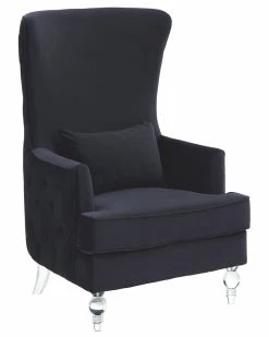 TOV Aubree Tall Chair With Acrylic Legs Home Accent Chairs