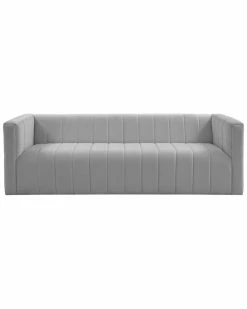 TOV Norah Grey Velvet Sofa Home Sofas & Sectionals