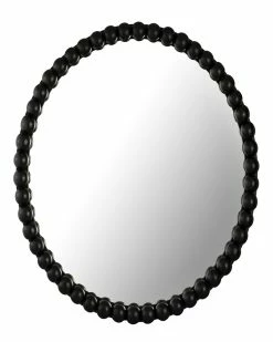 TOV Furniture Baria Black Wooden Mirror Home Mirrors & Wall Art