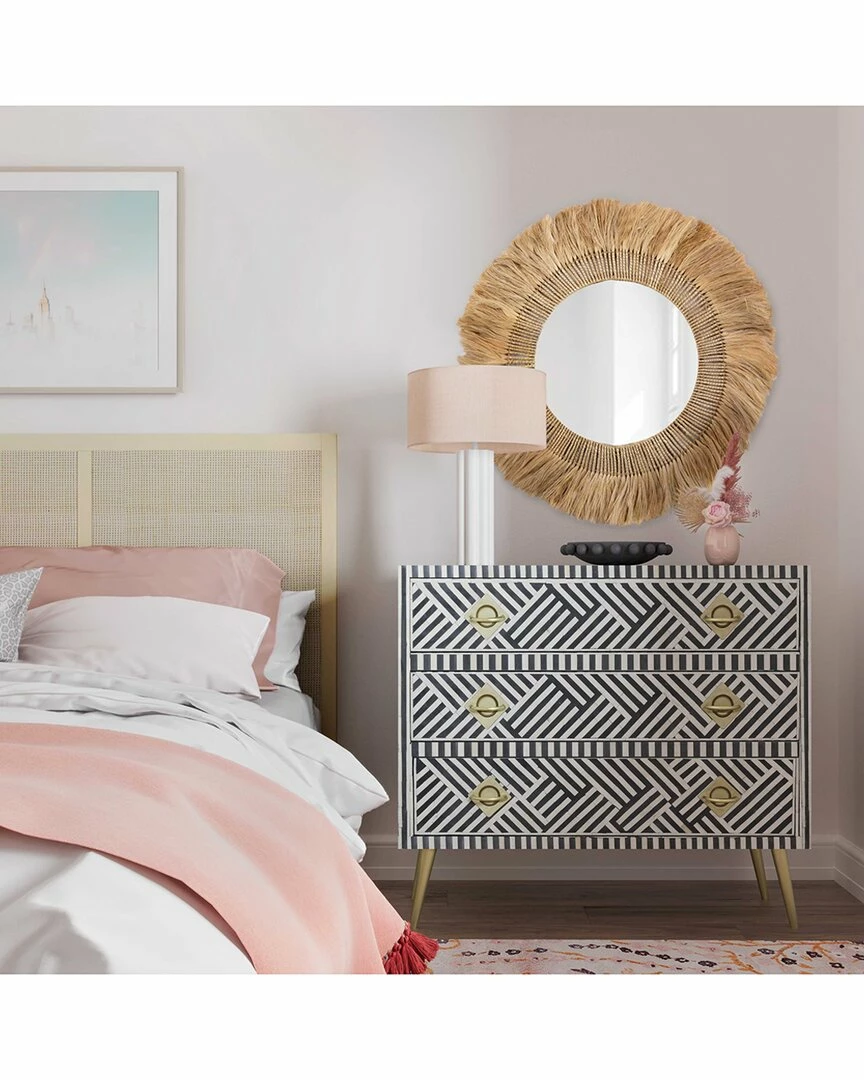 TOV Kadiri Black And White Bone Inlay Dresser Home Dressers & Armoires 2 TOV Kadiri Black And White Bone Inlay Dresser Home Dressers & Armoires - Image 2