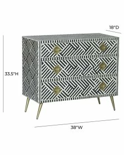 TOV Kadiri Black And White Bone Inlay Dresser Home Dressers & Armoires 5 TOV Kadiri Black And White Bone Inlay Dresser Home Dressers & Armoires -TOV Shop 3050914886 RLLZ 3