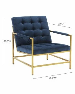 TOV Van Velvet Accent Chair Home Accent Chairs -TOV Shop 3050943307 RLLZ 5