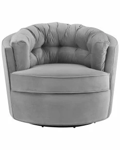 TOV Furniture Eloise Velvet Swivel Chair Home Accent Chairs -TOV Shop 3050984340 RLLZ 3