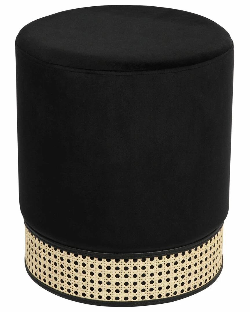 TOV Ivy Velvet Ottoman Home Ottomans & Poufs 1 TOV Ivy Velvet Ottoman Home Ottomans & Poufs