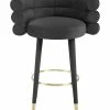 TOV Betty Black Velvet Barstool Home Dining Chairs & Stools