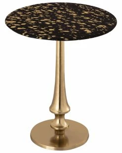 TOV Goat Hide Side Table Home End & Side Tables