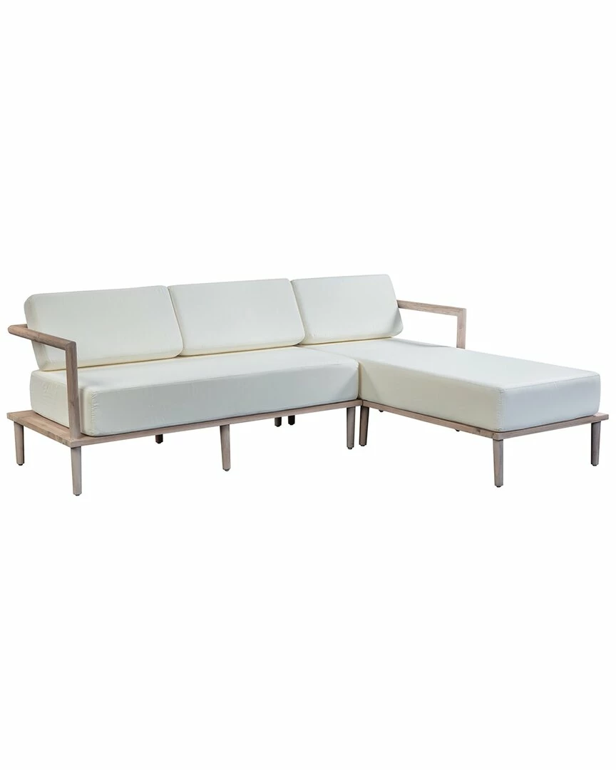 TOV Emerson Cream Right Outdoor Sectional Home Seating 2 TOV Emerson Cream Right Outdoor Sectional Home Seating - Image 2