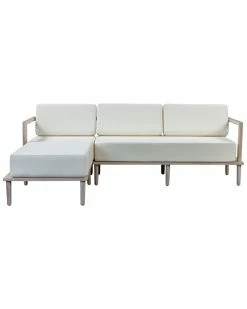 TOV Emerson Cream Left Outdoor Sectional Home Lounge Sets