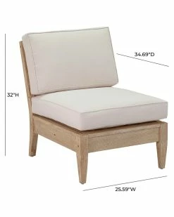 TOV Furniture Miriam Outdoor Armless Chair Home Seating -TOV Shop 3070436207 RLLZ 5