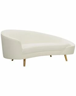 TOV Cleopatra Cream Velvet Sofa Home Sofas & Sectionals